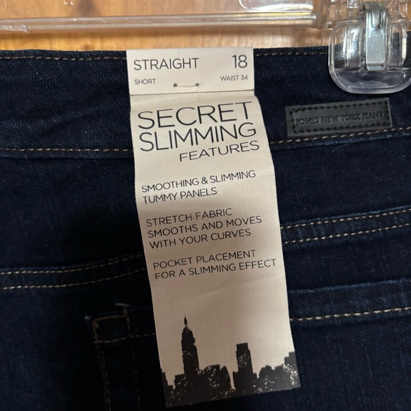Jones New York Lexington Slimming Stretch Straight Leg Jeans Size 18 Short NWT - Picture 5 of 8